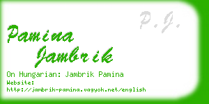 pamina jambrik business card